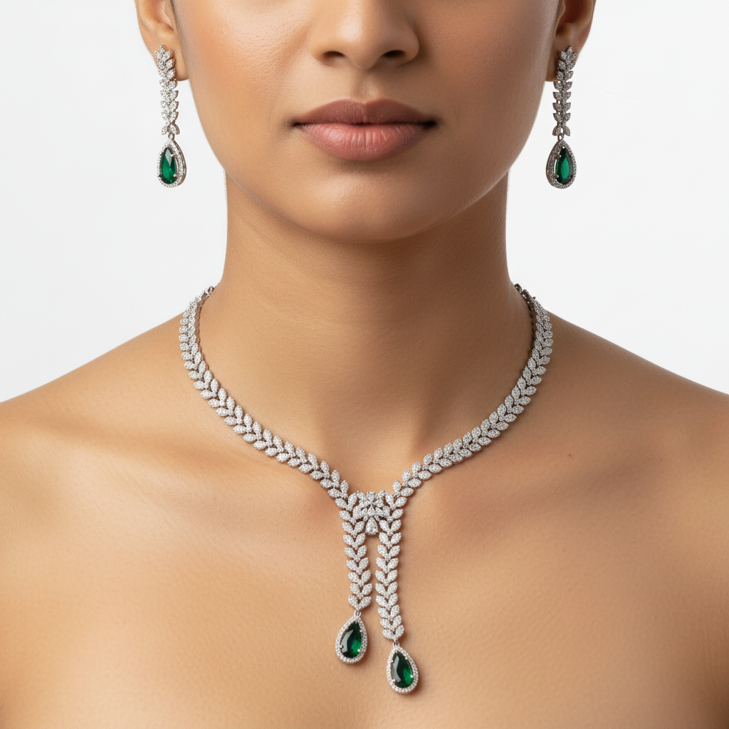 American Diamond Jewellery Set 2