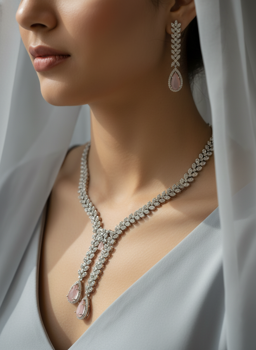 American Diamond Jewellery Set 2