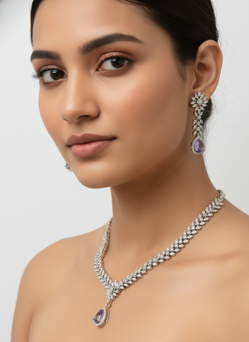 American Diamond Jewellery Set 6