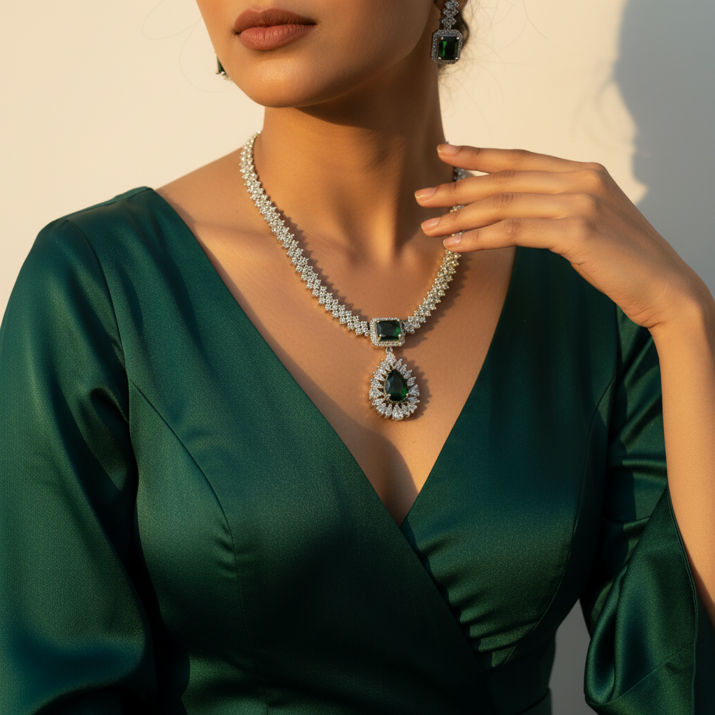 American Diamond Jewellery Set 7