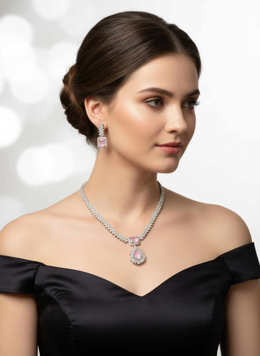 American Diamond Jewellery Set 7