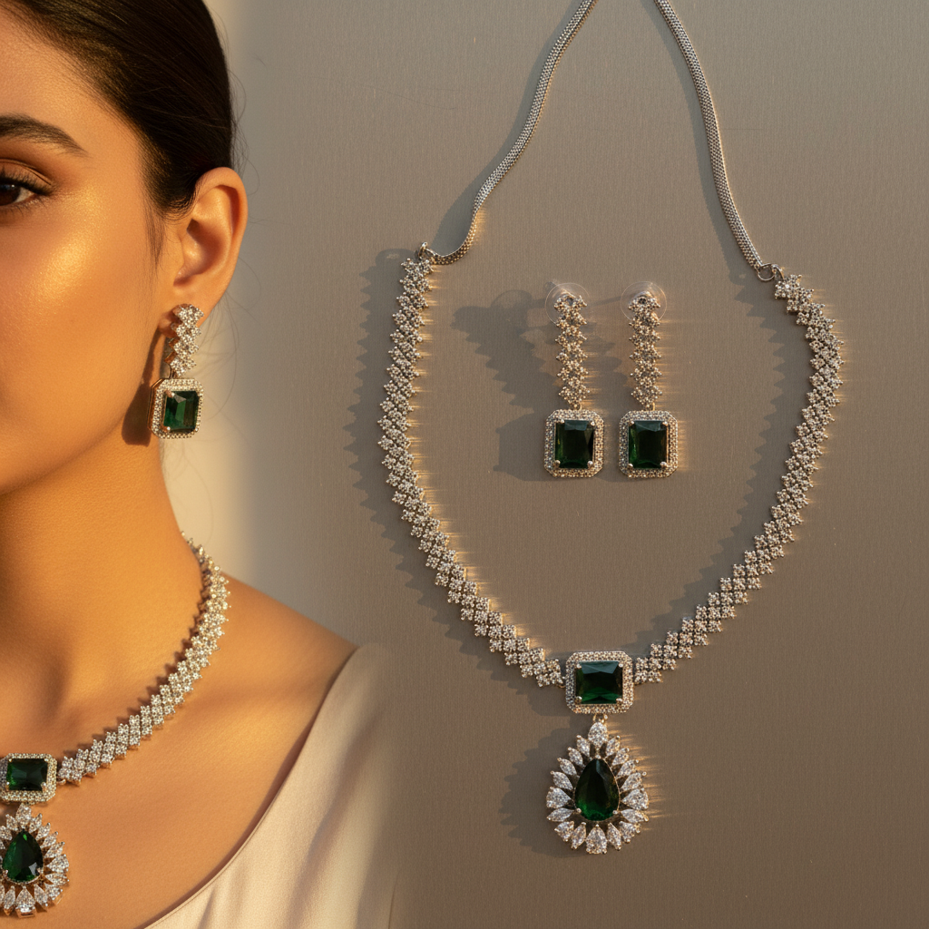 American Diamond Jewellery Set 7