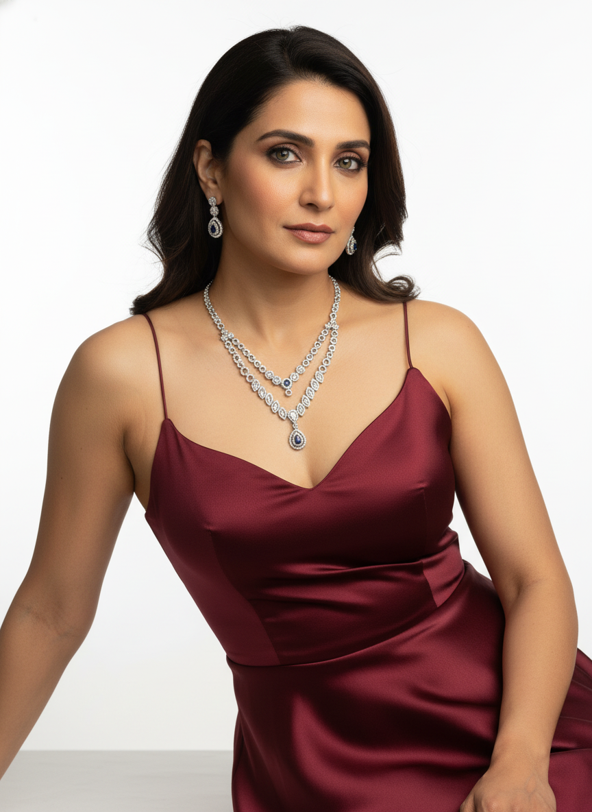 American Diamond Jewellery Set 8