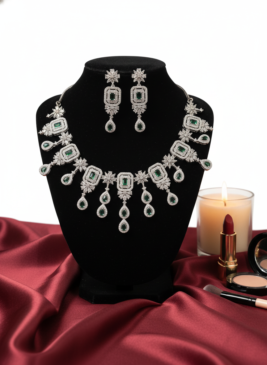 American Diamond Jewellery Set 9