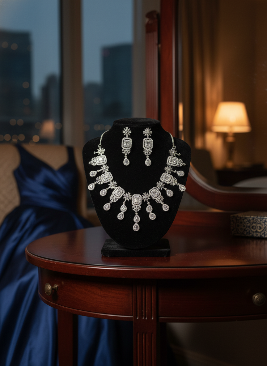 American Diamond Jewellery Set 9