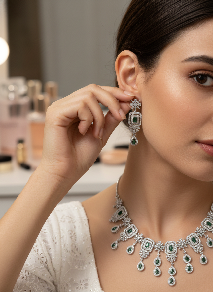 American Diamond Jewellery Set 9