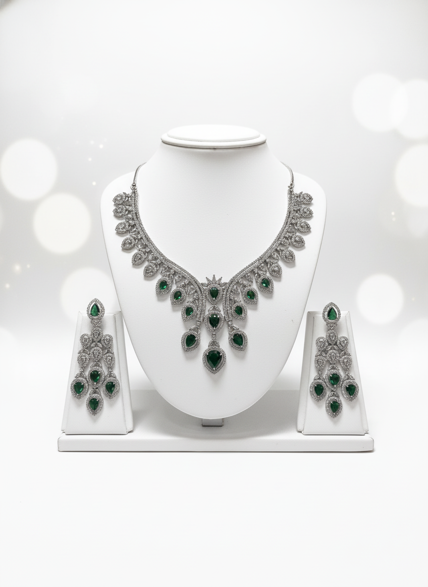 American Diamond Jewellery Set 11