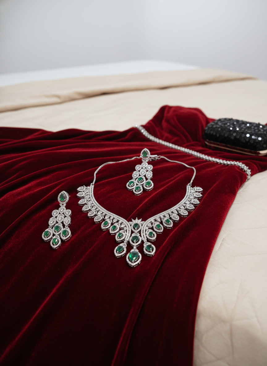 American Diamond Jewellery Set 11