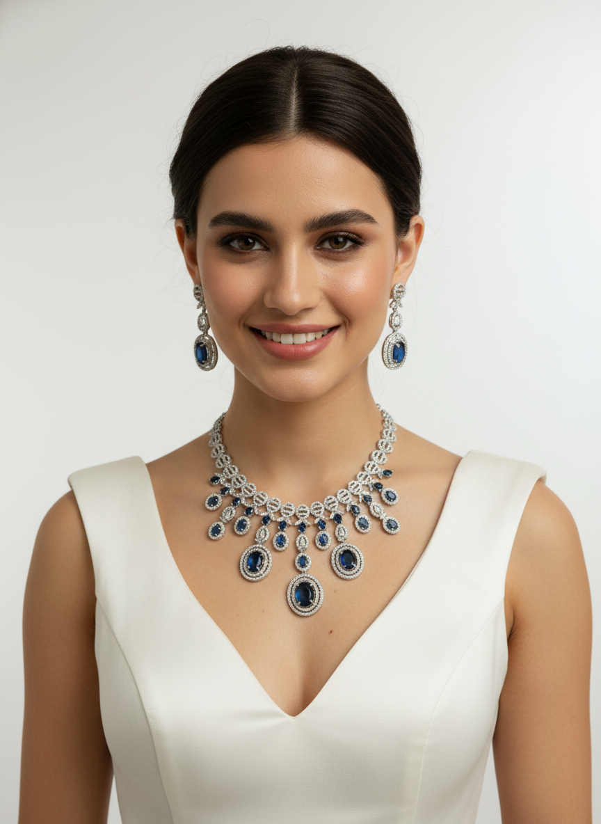 American Diamond Jewellery Set 12