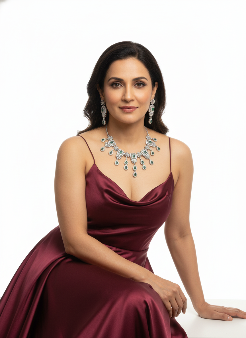 American Diamond Jewellery Set 12