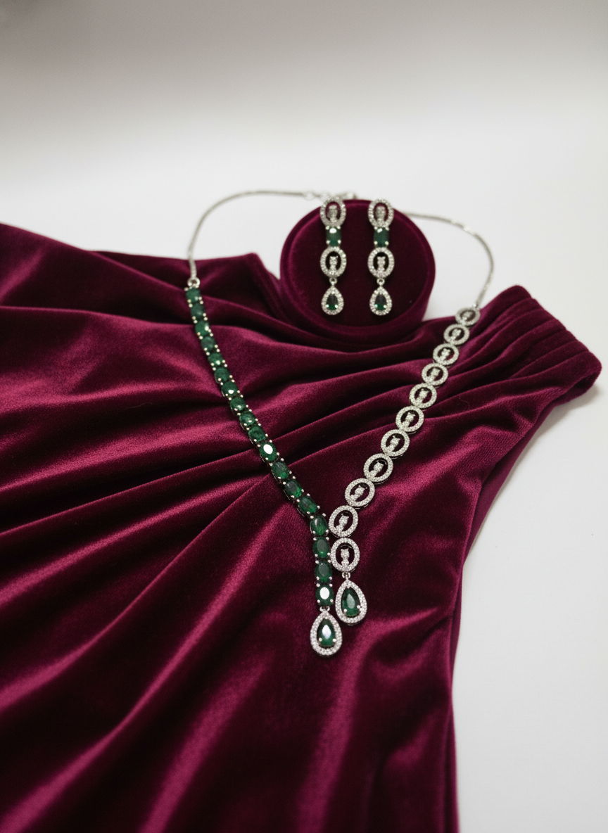 American Diamond Jewellery Set 14