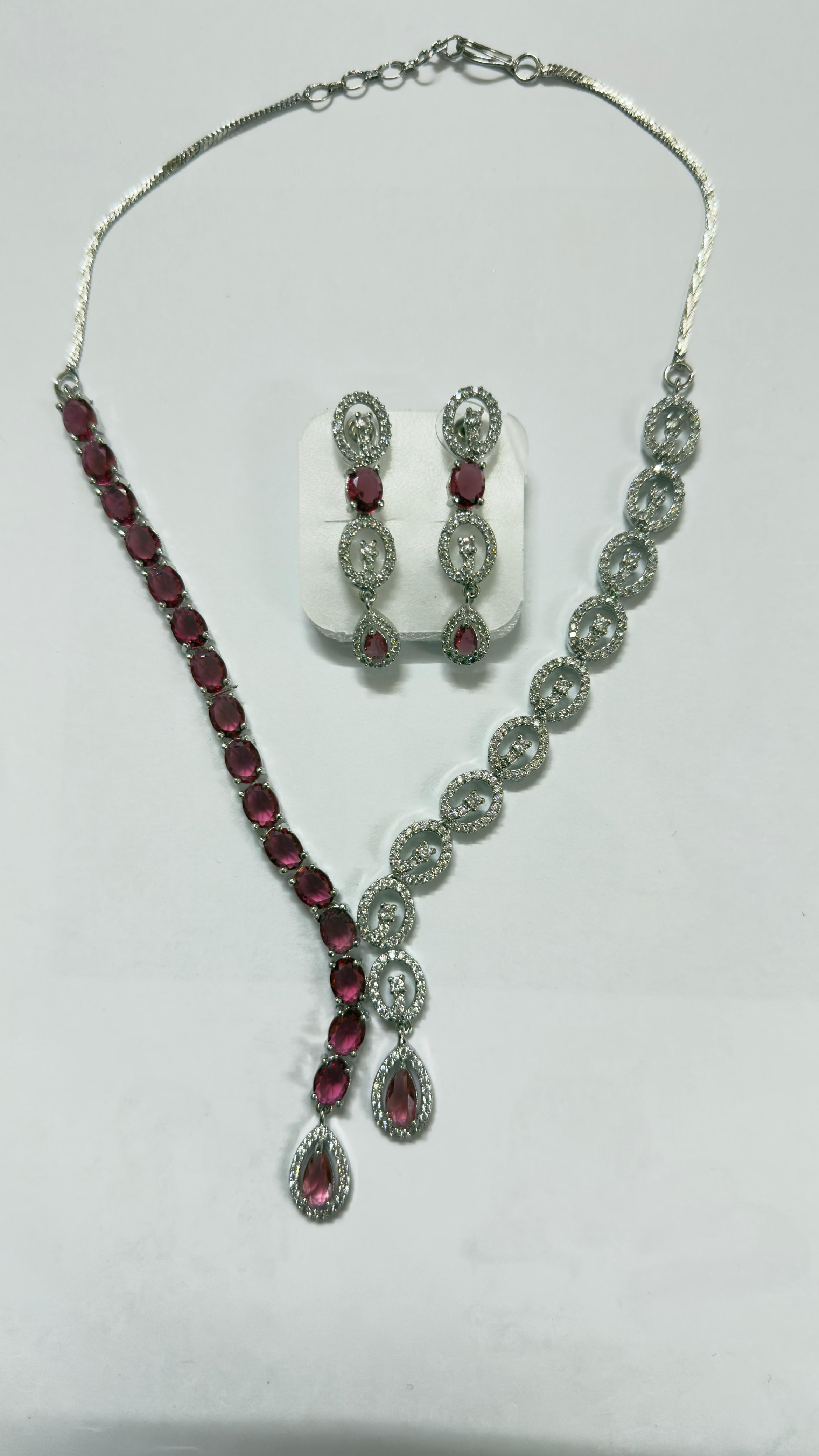 American Diamond Jewellery Set 14