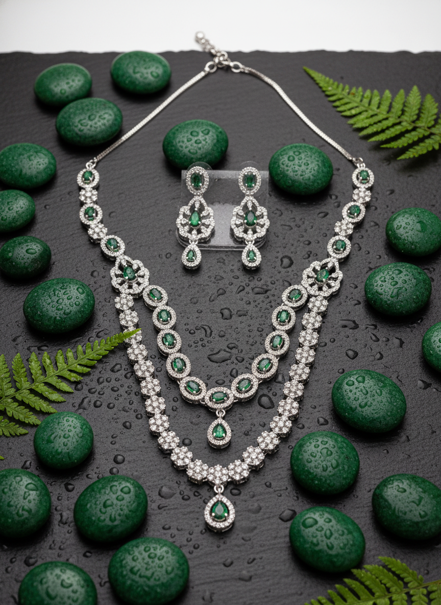 American Diamond Jewellery Set 15