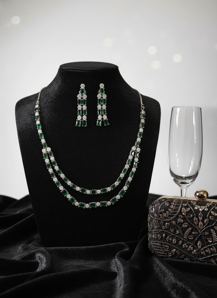 American Diamond Jewellery Set 16