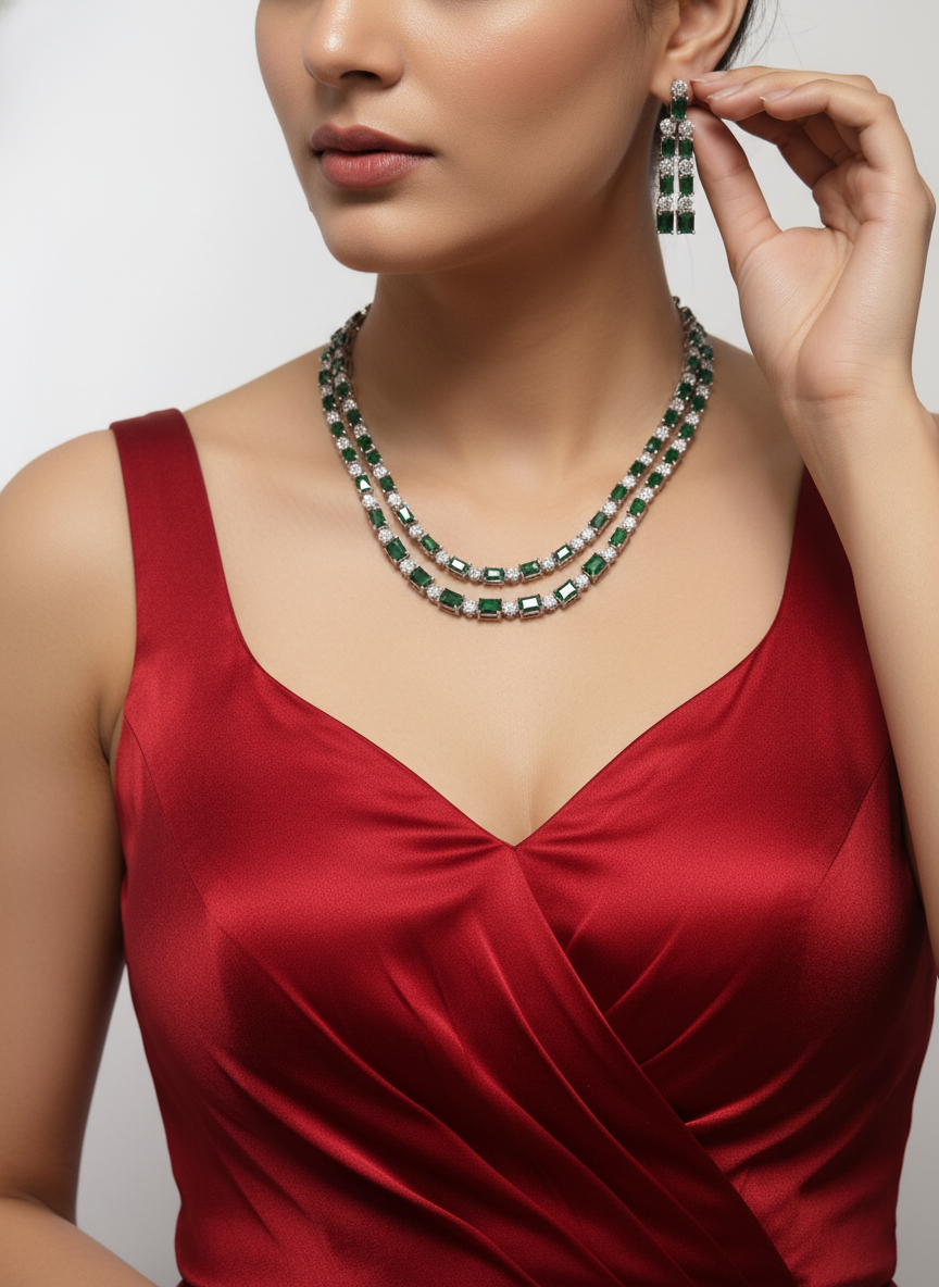 American Diamond Jewellery Set 16