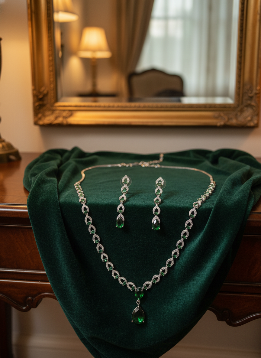 American Diamond Jewellery Set 17