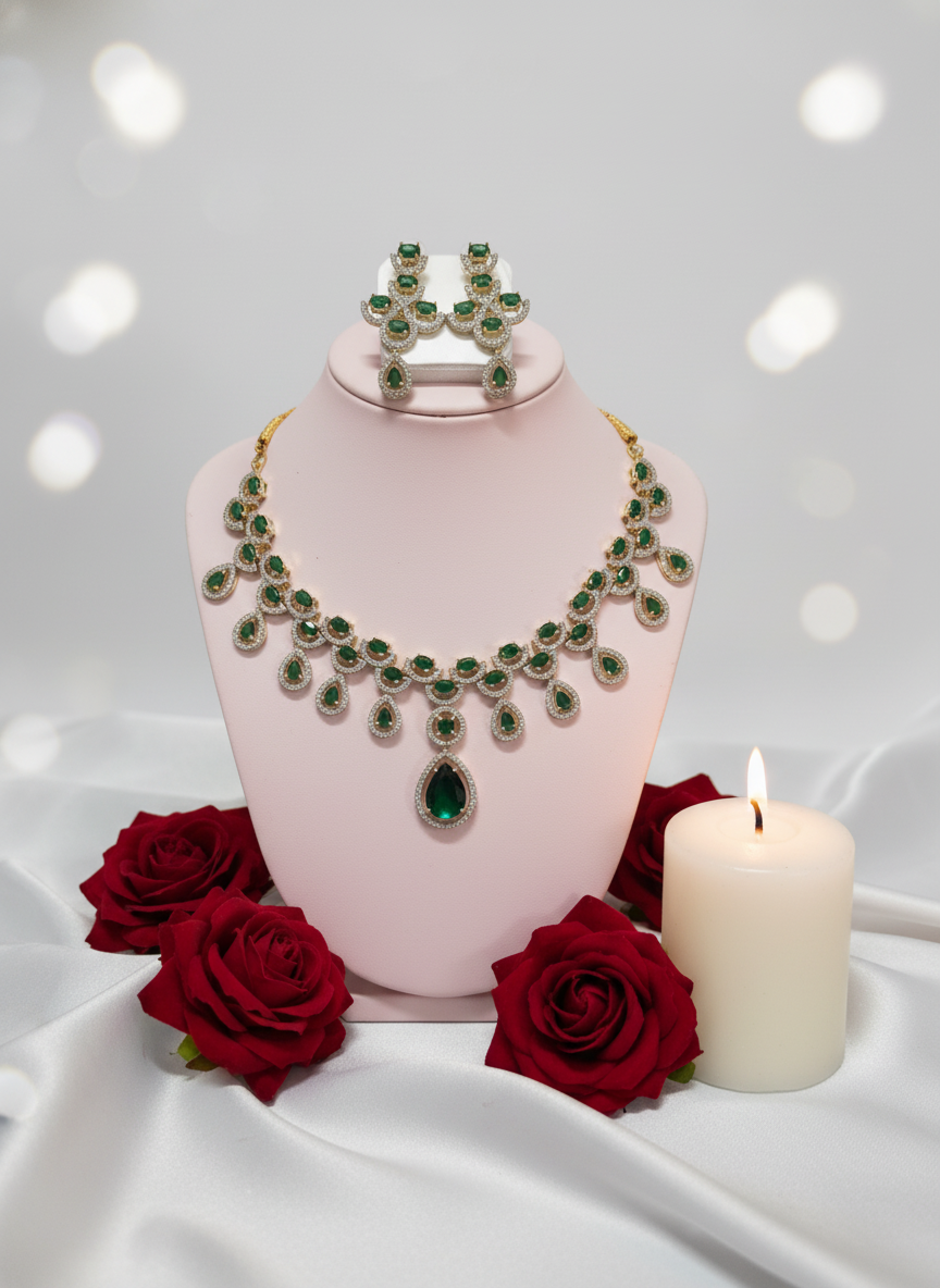 American Diamond Jewellery Set 19