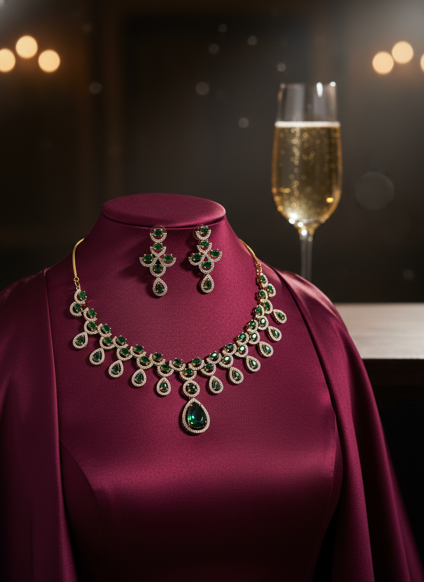 American Diamond Jewellery Set 19