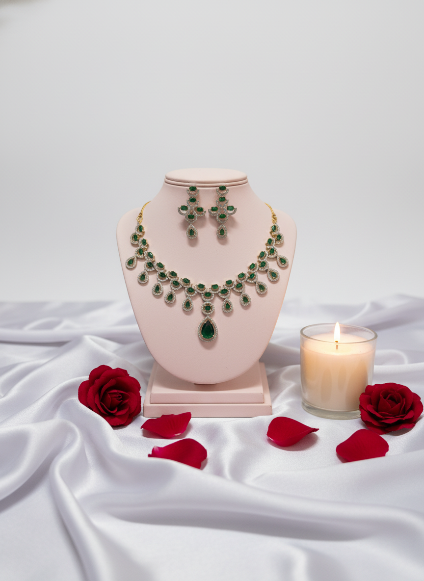 American Diamond Jewellery Set 19