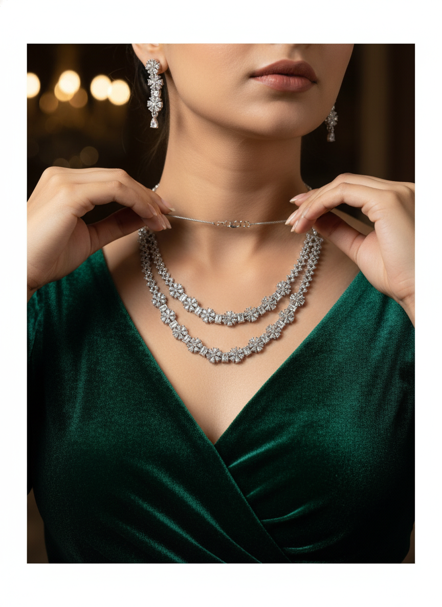 American Diamond Jewellery Set 20