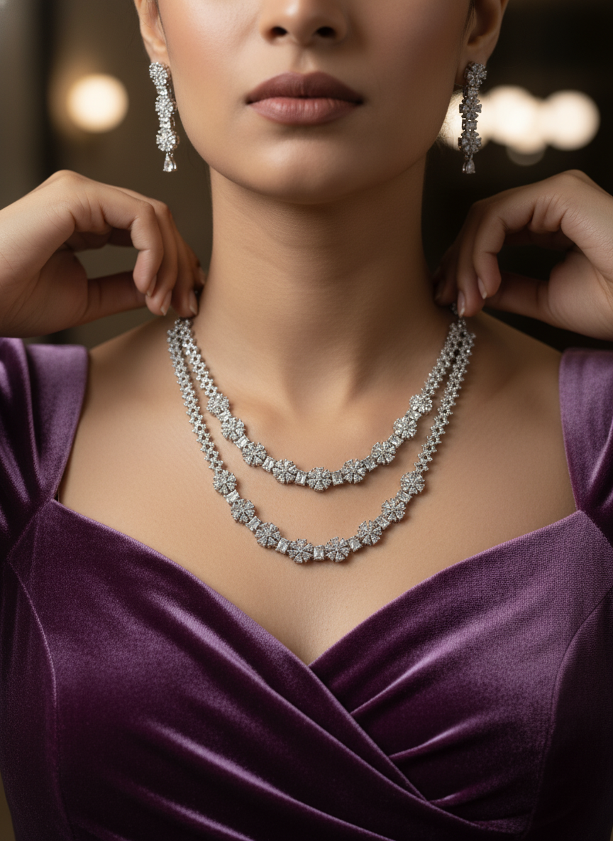 American Diamond Jewellery Set 20