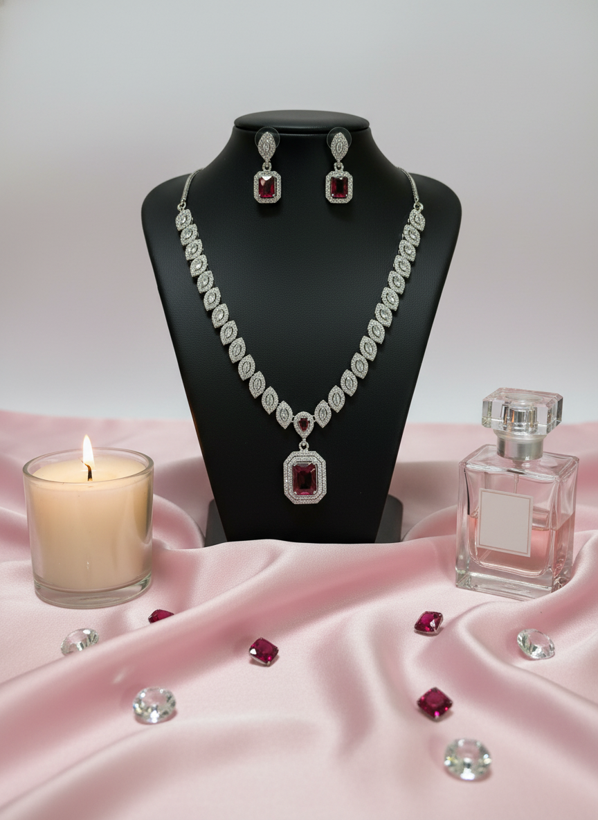American Diamond Jewellery Set 21