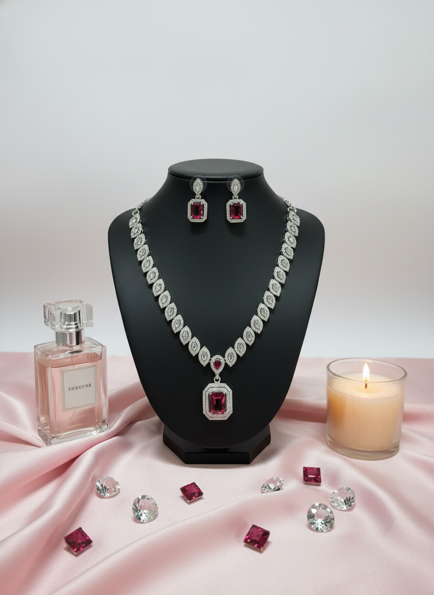 American Diamond Jewellery Set 21