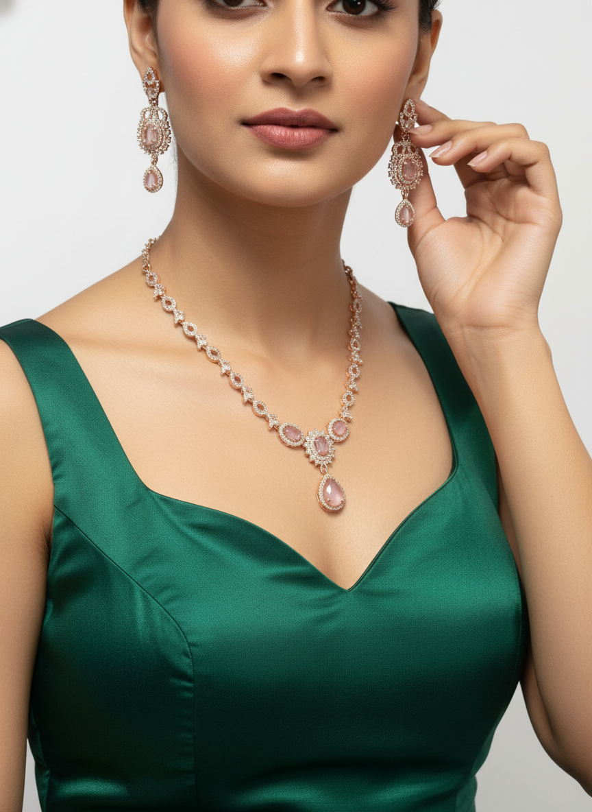 American Diamond Jewellery Set 22