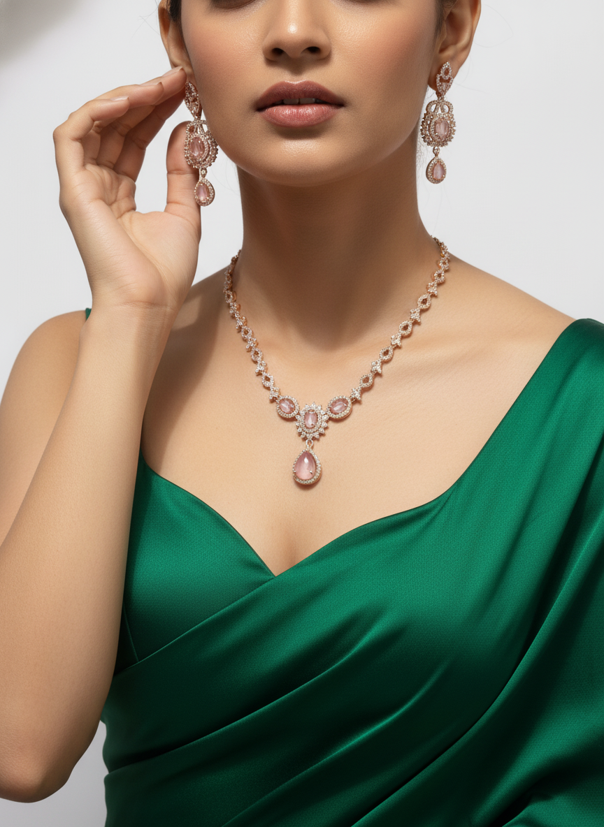 American Diamond Jewellery Set 22