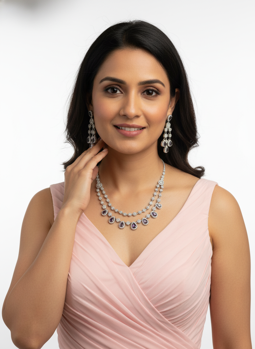 American Diamond Jewellery Set 23