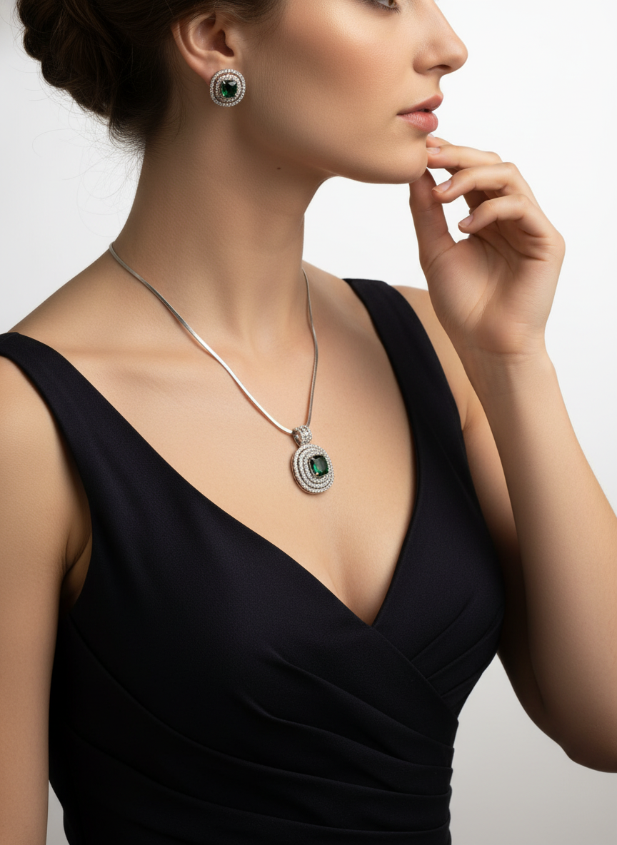 American Diamond Jewellery Set 24