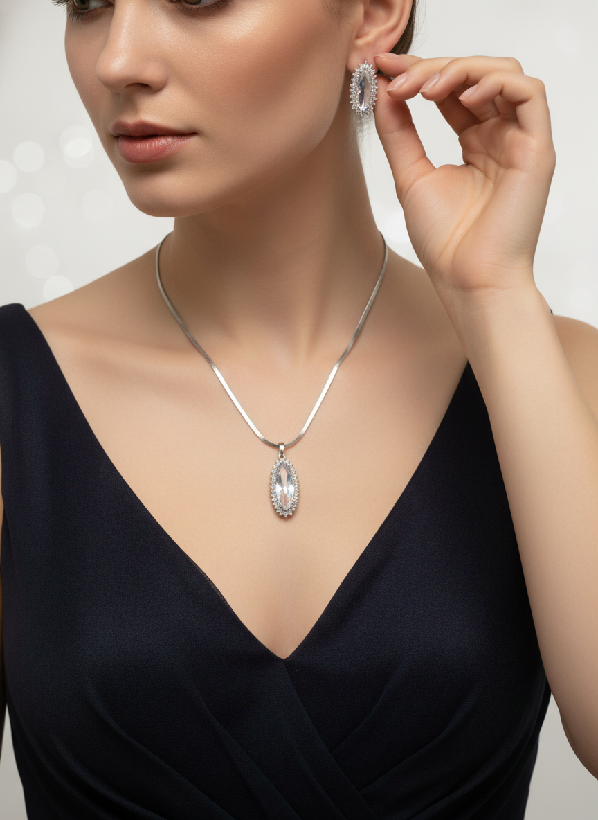 American Diamond Jewellery Set 25