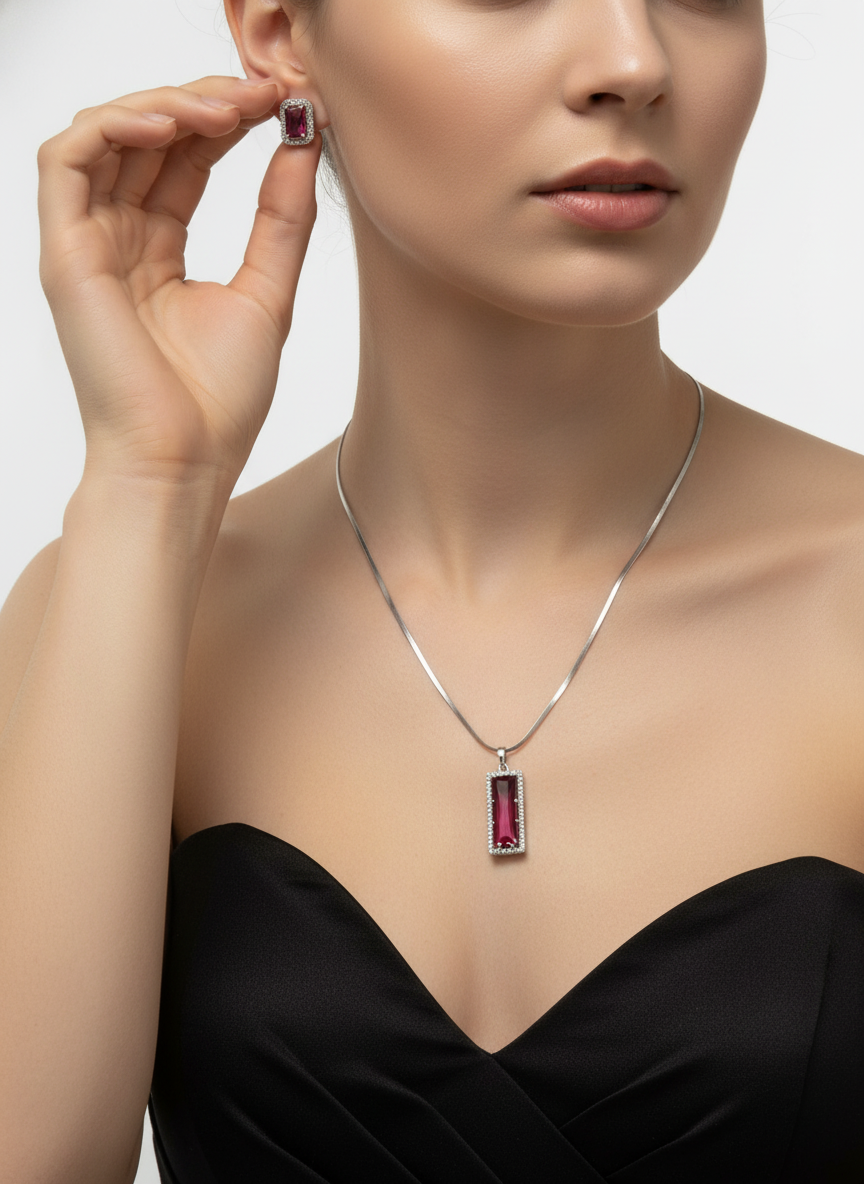 American Diamond Jewellery Set 26