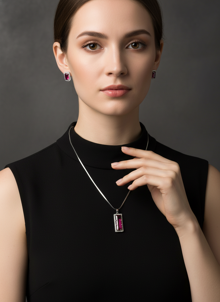 American Diamond Jewellery Set 26