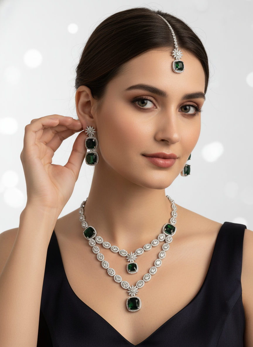 American Diamond Jewellery Set 29