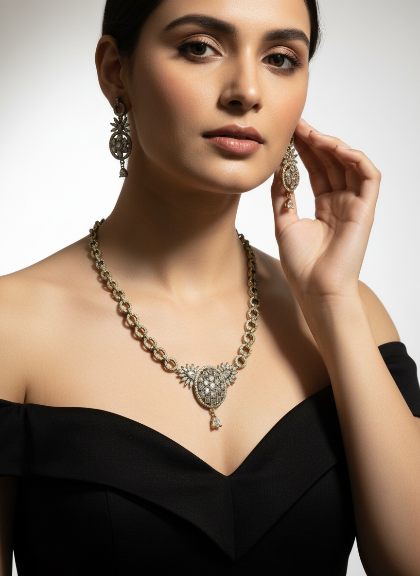 American Diamond Jewellery Set 30