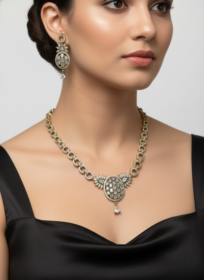 American Diamond Jewellery Set 30