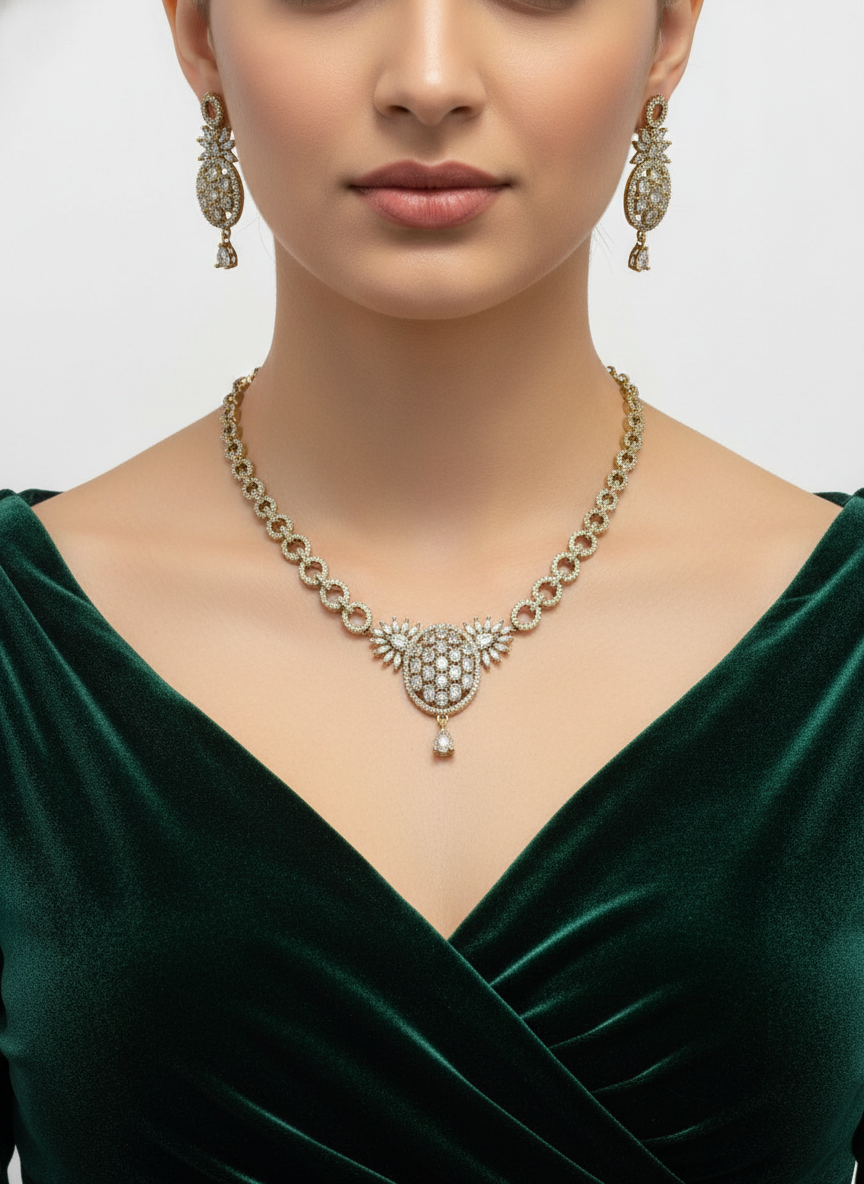 American Diamond Jewellery Set 30