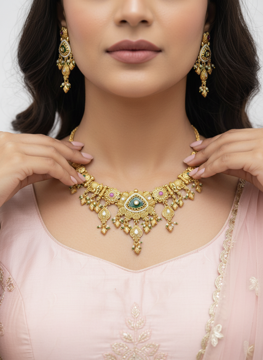 Rajwadi Jewellery Set 16